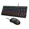 iClever Gaming Keyboard and Mouse Set, Wired, Red Switch, Mechanical Keyboard, Tenkeyless, Japanese Layout, 91 Keys, 80% Size, Macro Support,