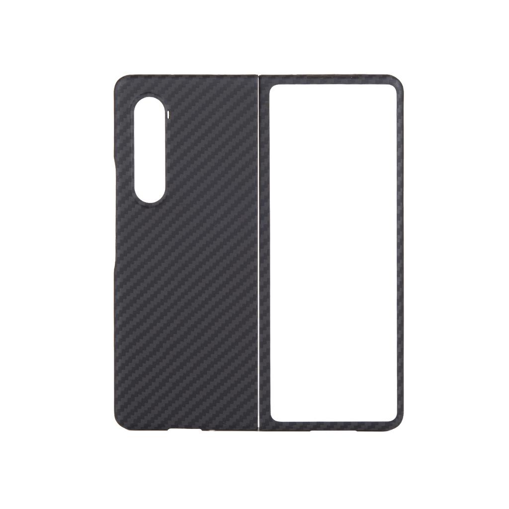 3K Twill Carbon Fiber Phone Case for Galaxy Z Fold 4 Camera Big Hole Crater Aramid Fiber Flip 4 Phone case
