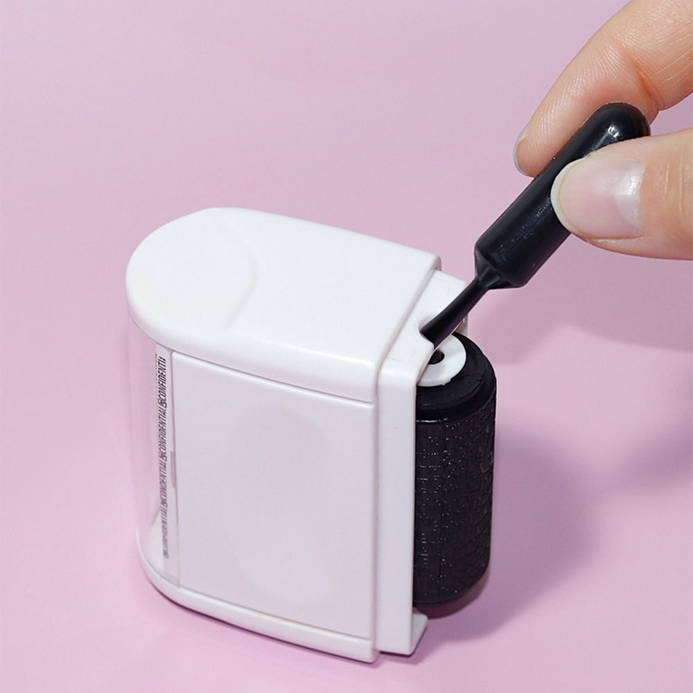 Защитный от кражи личных данных ролик-штамп с защитой от протечек Портативный ролик-штамп Ручной ролик-штамп Зашифрованный штамп Чернила для заправки