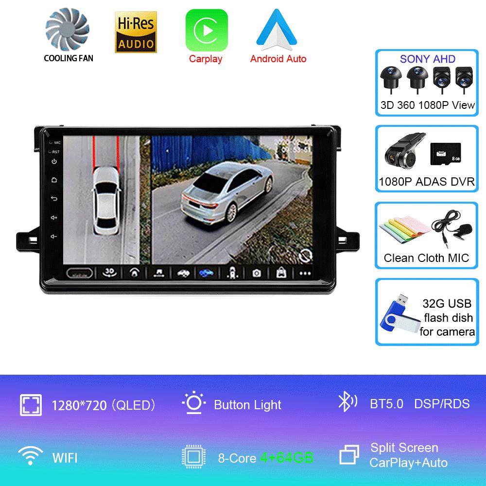 Android 14 для Toyota Prius XW50 2015 2016 2017 2018 2019 2020 Автомобильное радио GPS Carplay Мультимедийный плеер Навигация Стерео Авто BT