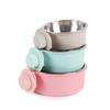 3 Colors Cat Dog Food Dispenser 2-in-1 Pet Feeding Tool Portable Pet Cage Bowl  Cat