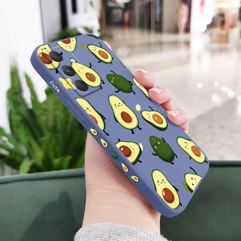 Качающийся чехол-авокадо для Samsung Galaxy A17 A07 A56 A36 A26 A16 A06 A55 A35 A25 A15 A05 A54 A34 A24 A14 A04 Силиконовый чехол