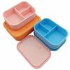Силиконовая герметичная коробка для ланча и хранения свежих продуктов, трехсекционная коробка для детского питания пищевого качества