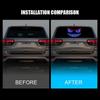 Devil's Eye Warning Lamp LED Smile Atmosphere Decorative USBPlug Car Windshield Lighting Accessories With11 Modes for Truck SUV