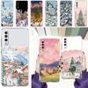 Чехол для Samsung A56 A36 A26 A24 A16 A14 A12 A32 A50 A70 A20E A22 A40 A34 A54 A42 A52 5G A04s A06 Обложка Мультяшный Рождественский Стиль