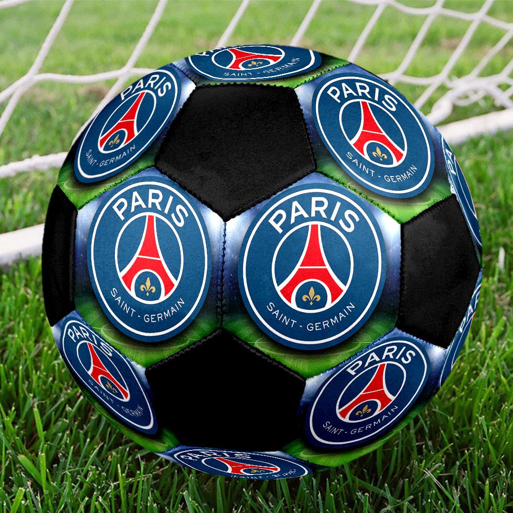 Paris Saint-Germain F.C. Soccer Ball Size 5 Colorful Machine Stitched PVC Competition Ready Durable High-Bounce