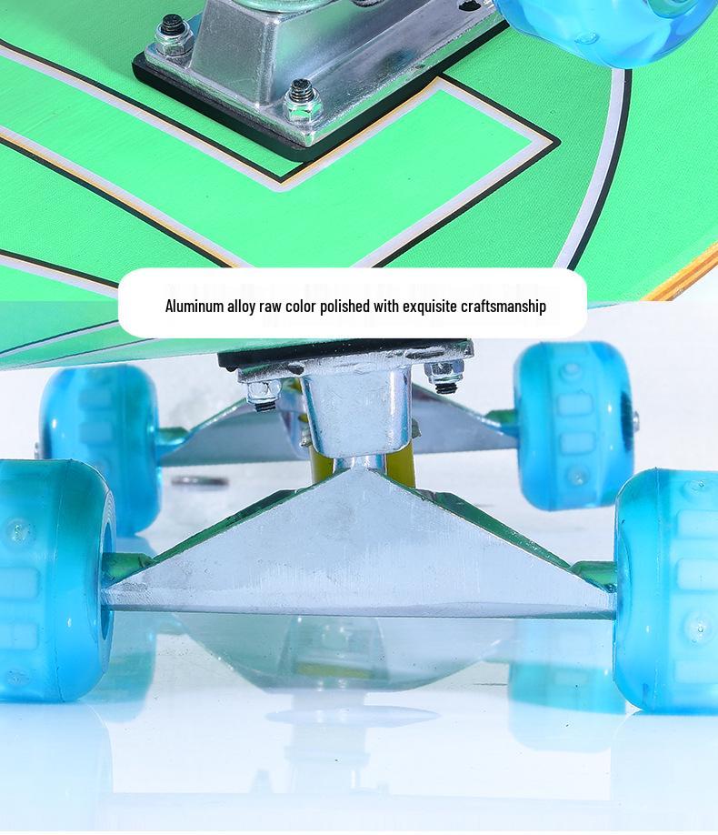 Pro Skateboard: Beginner-Ready Maple Longboard with Double Kick Deck for Adults & Kids