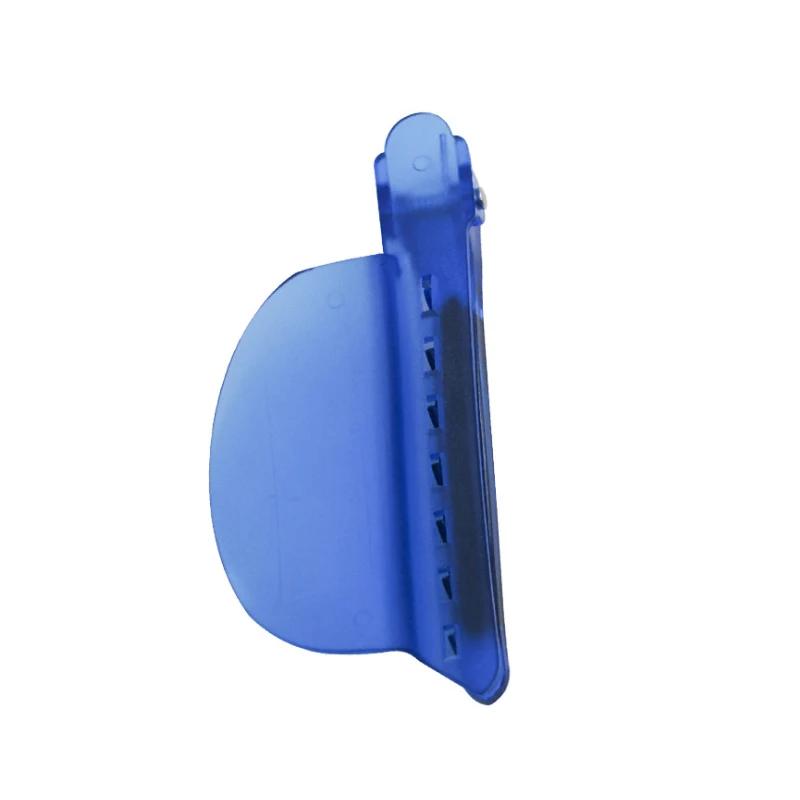 Профессиональные клипсы-разделители Easy Speed синего цвета для секционирования волос при наращивании