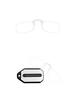 Ultra-Thin Foldable Pince-Nez Reading Glasses with Keychain - Unisex Portable Card-Style Design