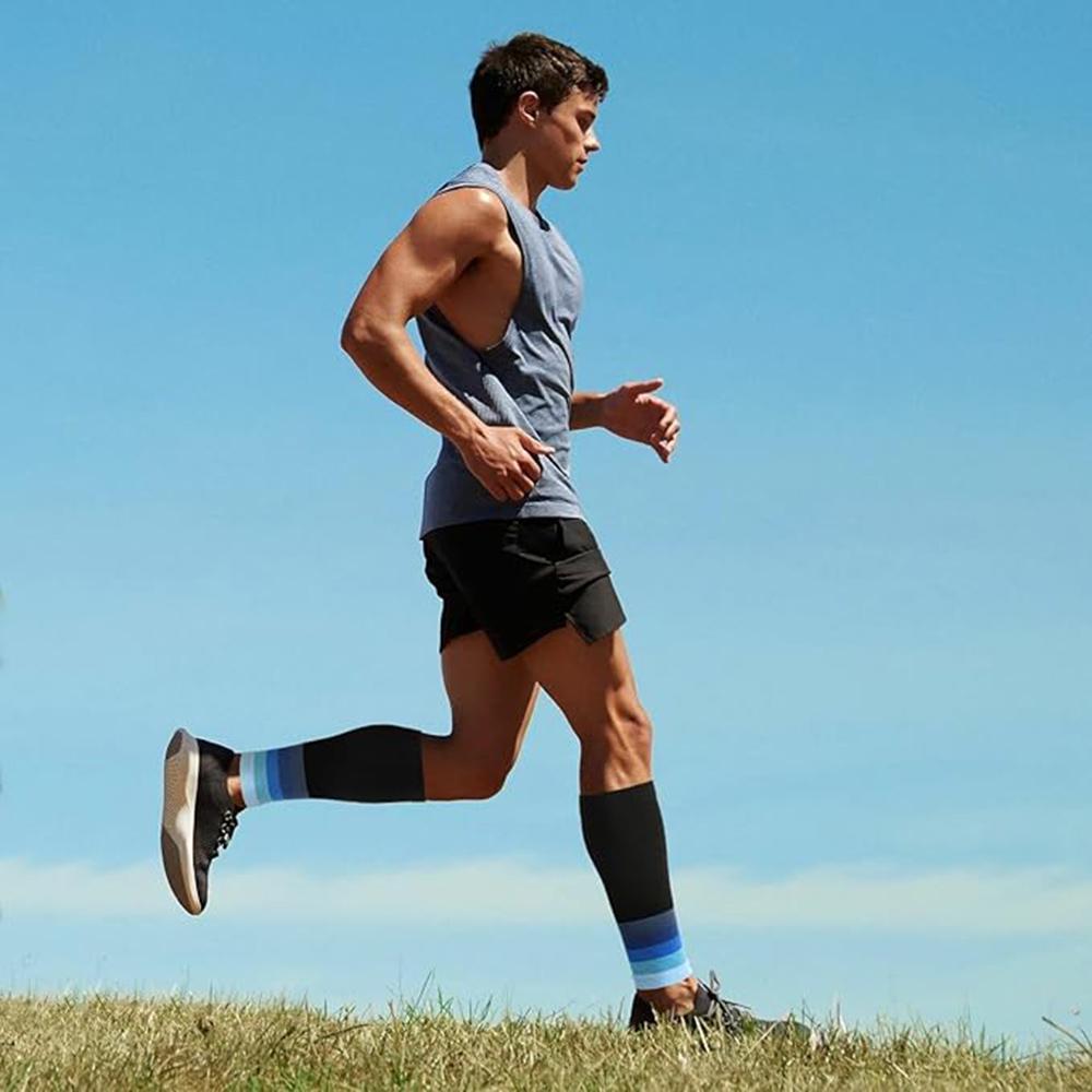 Calf Compression Sleeve(1Pair) for Men and Women Leg Guards Running Footless Leg Socks for Torn Muscle Pain Relief, Cramps