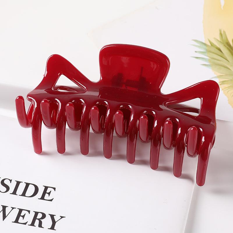 Simple Solid Color Claw Clip Large Barrette Crab Bath Hair Clip Ponytail Clip for Women Girls Hair Accessories Hair Styling Tool