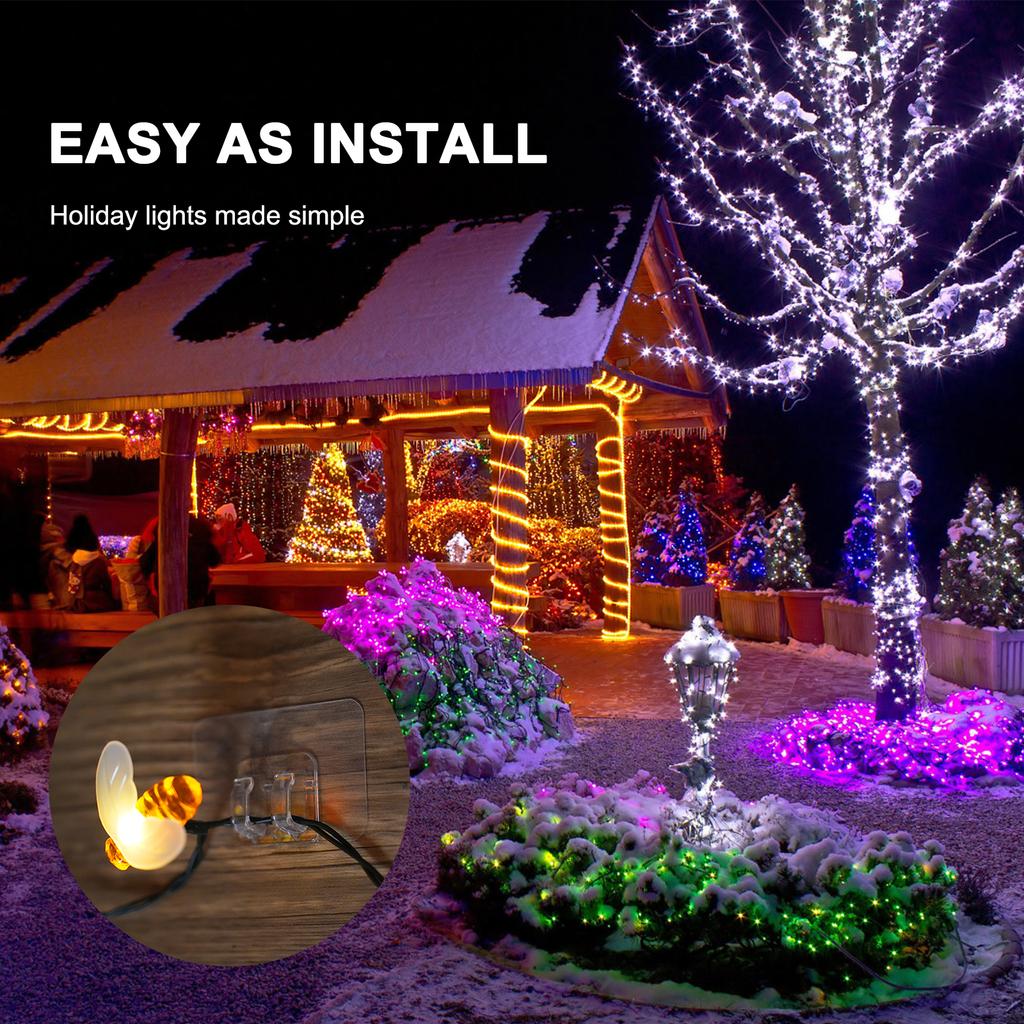 100 шт. крючки для ламповых гирлянд без крючков, патч-полка, защелкивающийся зажим, прозрачные липкие крючки