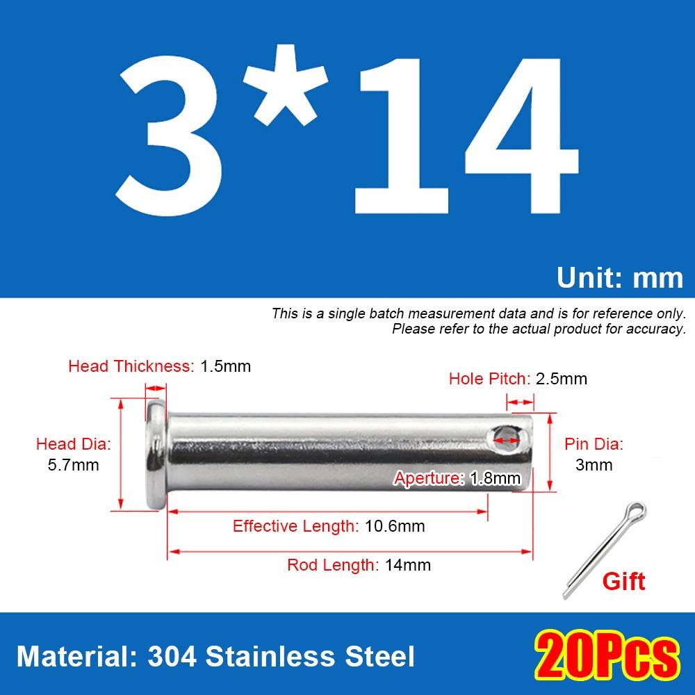 1 комплект Цилиндрический установочный штифт Плоскоголовый штифт-заглушка Комплект Прочный штифт Ось штифта Шплинт