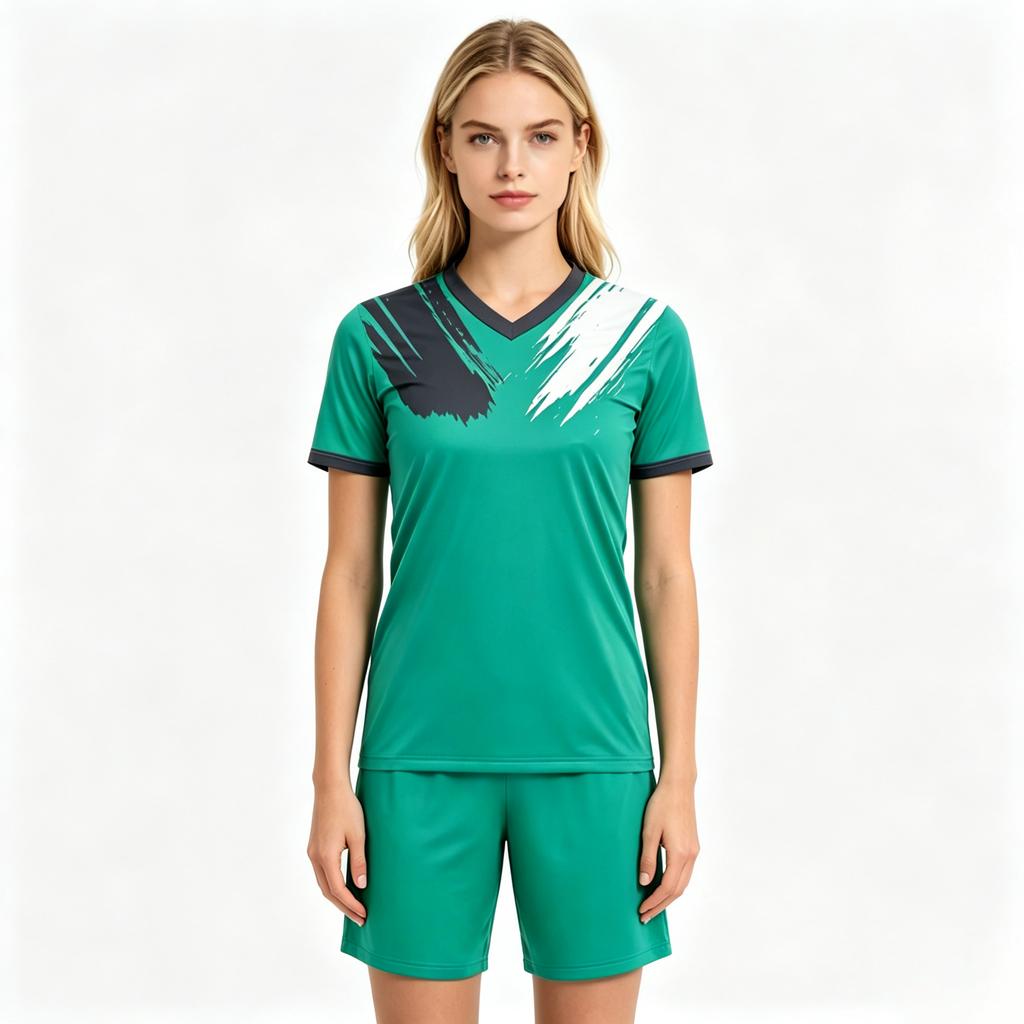 Breathable 100% Polyester Children's Summer Football Suit-Short Sleeve Printed Quick Dry Performance Sportswear