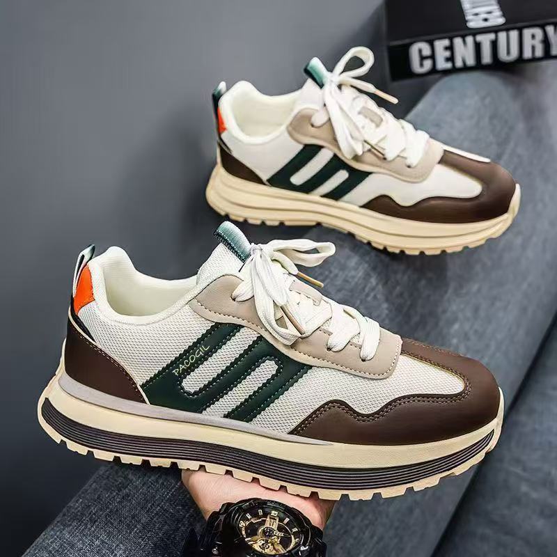 2025 весна новые мужские туфли кожаные повседневные туфли для отдыха спортивная обувь зарубежная мода легкие модные туфли для папы