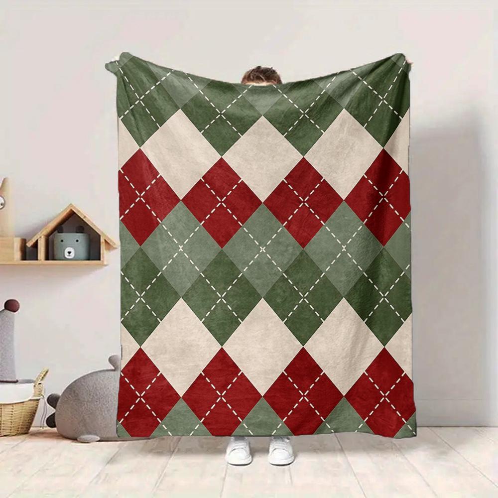 1Pc Christmas Gnome Winter Forest Blanket Soft And Comfortable Casual Warm Camping Travel Christmas Halloween Gift M91711