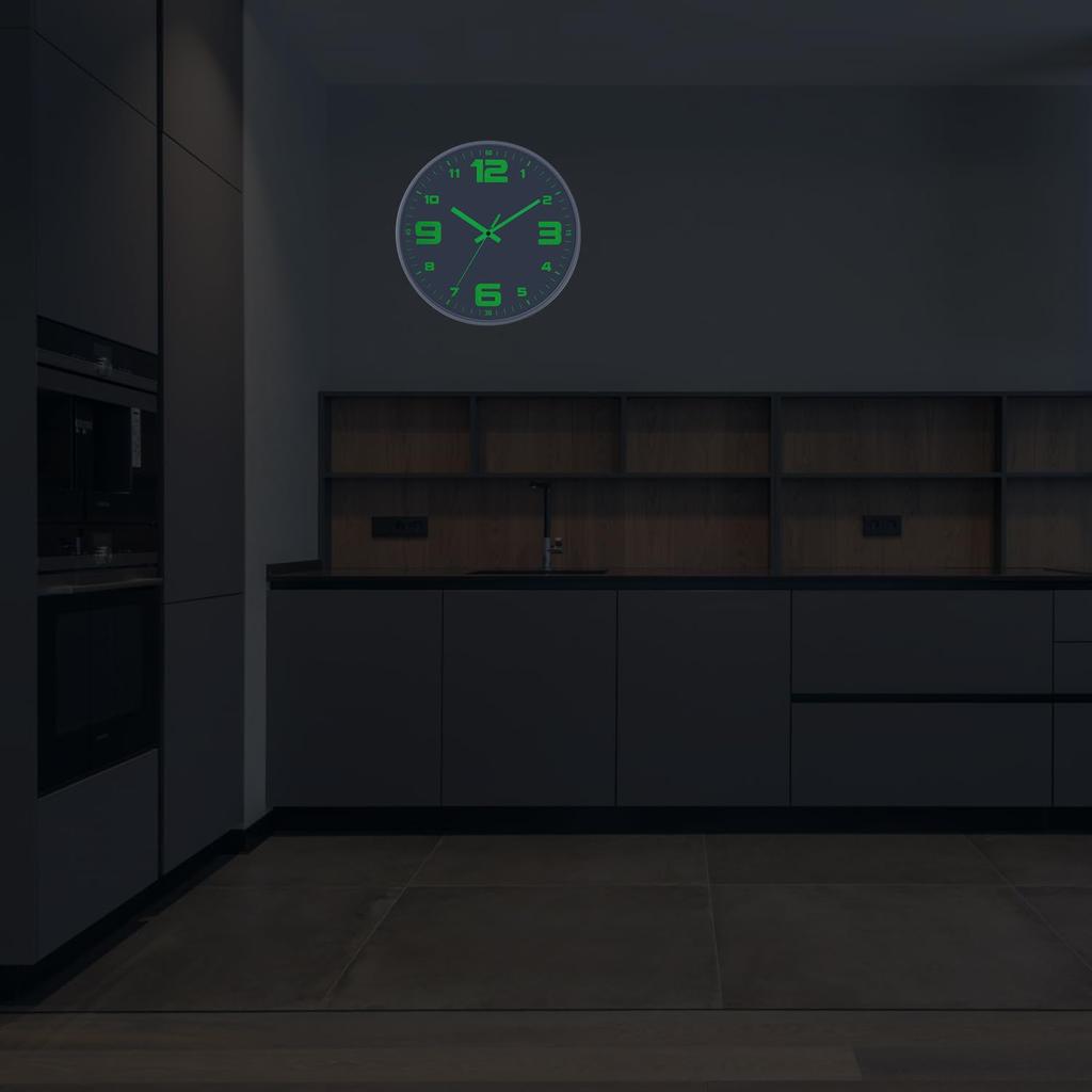 Luminous Wall Clock 30cm Quiet White