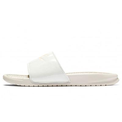 Benassi JDI Модные Удобные Шлепанцы с Резиновой Подошвой Женские Сандалии Розовые Белые 618919-021