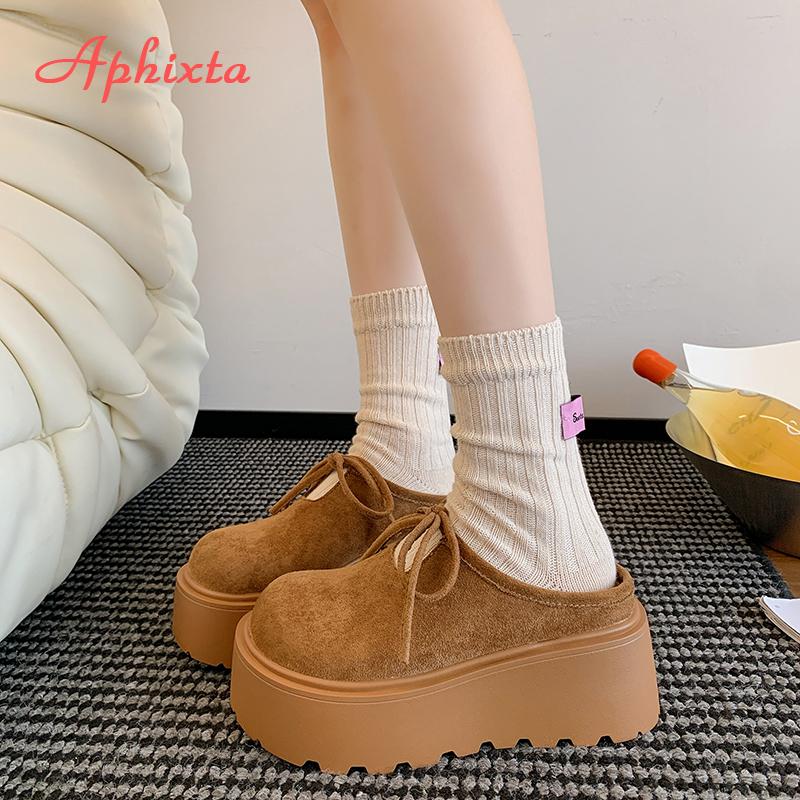 Модные женские шлепанцы на танкетке Aphixta, платформа, слипоны, женские мюли, лакоративное украшение в виде банта, роскошные брендовые слайды, дизайнерская обувь