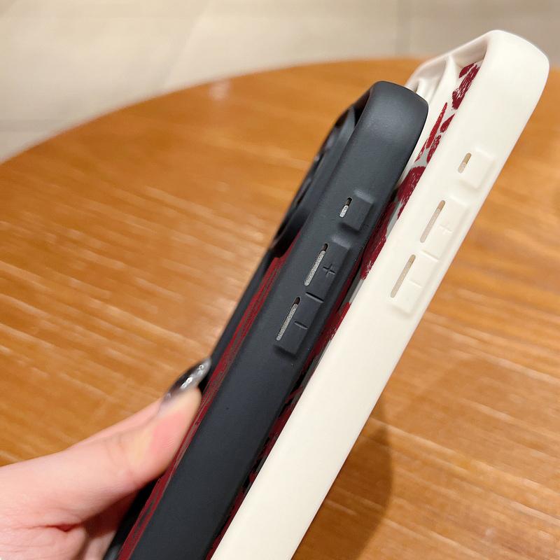 Модный мягкий чехол для телефона с принтом красных губ TPU для iPhone 16 Pro Max 15 Plus 14 Pro 13 12 11 XR XS 8 7, защита объектива, противоударный матовый бампер