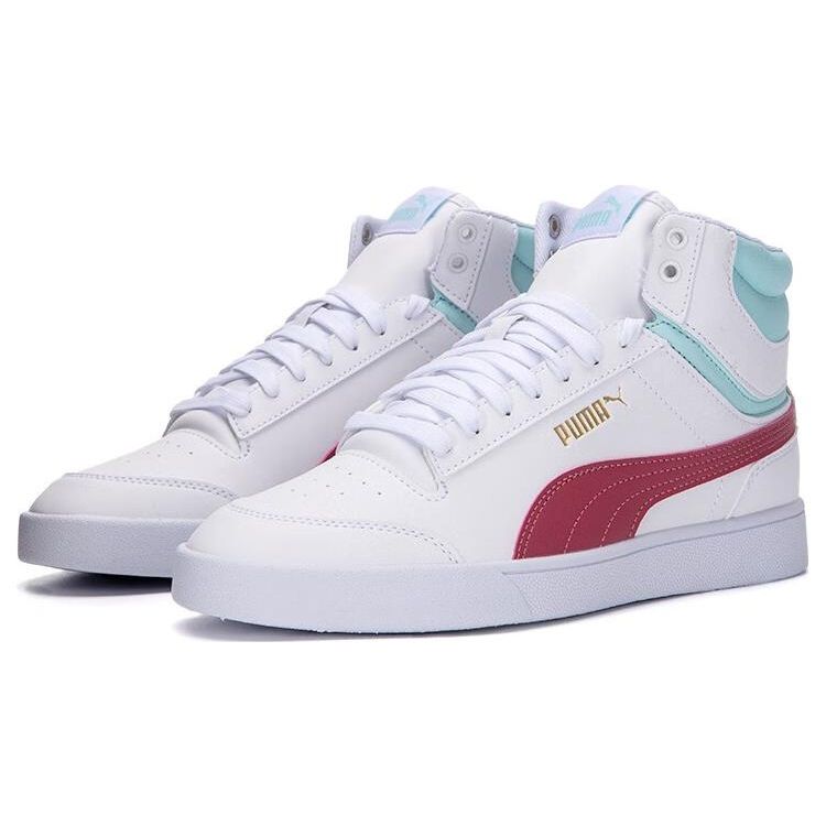 Puma Shuffle Mid White Dusty Orchid Unisex Sneakers Light-Aqua Team-Gold 380748-11
