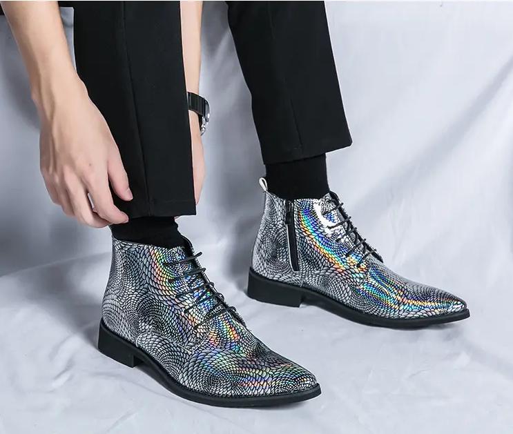 Новые мужские туфли-лодочки из лакированной кожи с острым носком, мужские высокие кеды, свадебные, для вечеринки, платья, лоферы, дизайнерские, мужские, формальные, zapatos hombre