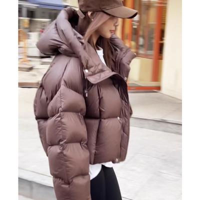 Зимняя мода с капюшоном, короткое пальто для женщин, розовая сладкая одежда