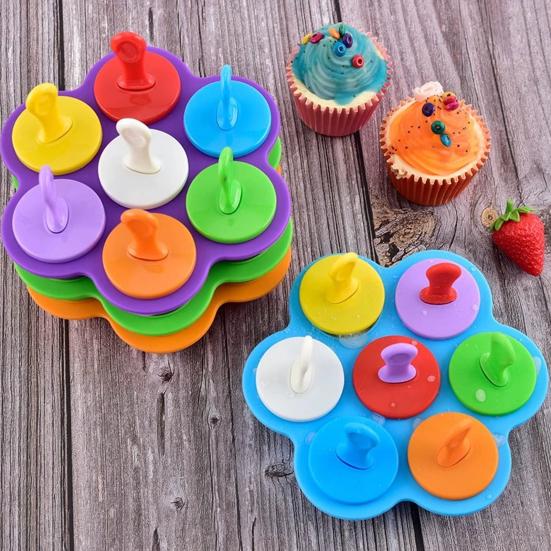 Силиконовые формы для эскимо с палочками 7 ячеек форма для льда силиконовая