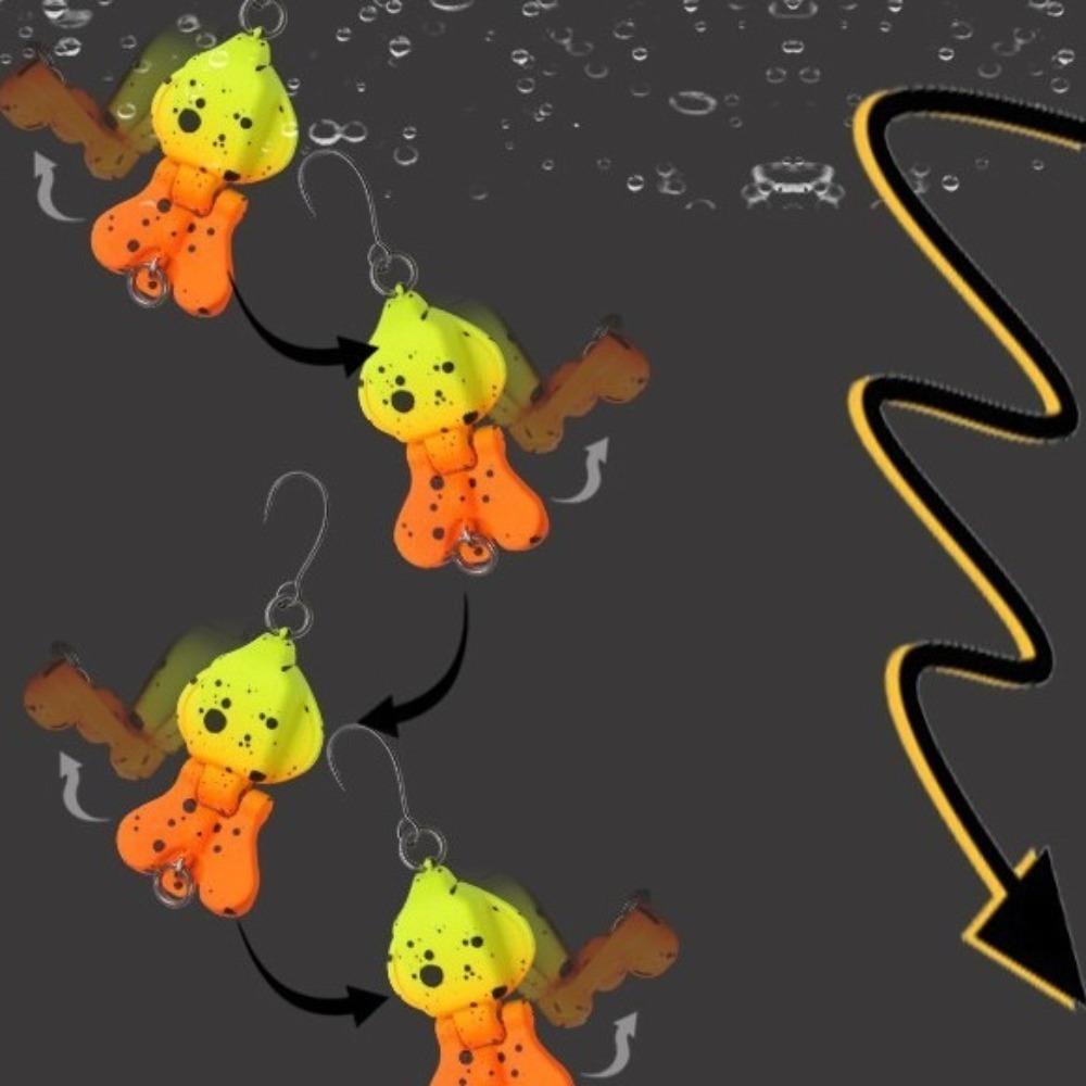 1 шт. Двухсекционная 3D рыболовная приманка 2 г 2,9 см Искусственная приманка Универсальная жесткая приманка для кальмара На открытом воздухе