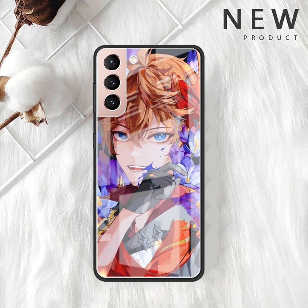 Чехол Genshin Impact Raiden Shogun Baal Glass для Samsung Galaxy S22 S20 FE S21 Plus, чехол для телефона S10 5G S9 Note 20 Ultra 10 Shell