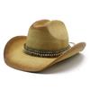 Straw Western Knight Cowboy Hat Spring Summer Beach Shade Straw Outdoor Sun Hat
