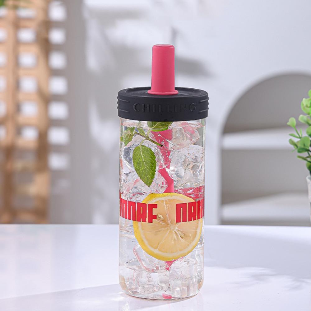 Large Capacity Tea Separation Straw Cup Glass Student Water Cup Tea Separating Bottle  Gift