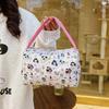 Cartoon Puppy, Printed Handheld Makeup Bag, Travel Bag, Portable, Toiletry Bag, Fashionable and Versatile, Lipstick Storage Bag