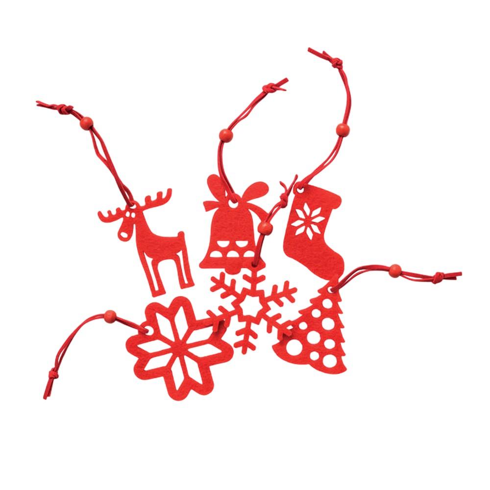 MidOcean Rouge Felt Christmas Tree Decoration Set