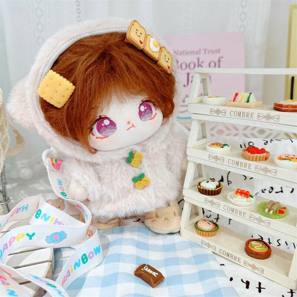 Мини-кукольная одежда, обувь, комбинезоны с милым медведем, сумки, новые пушистые толстовки с капюшоном, 20 см, хлопковые набивные куклы