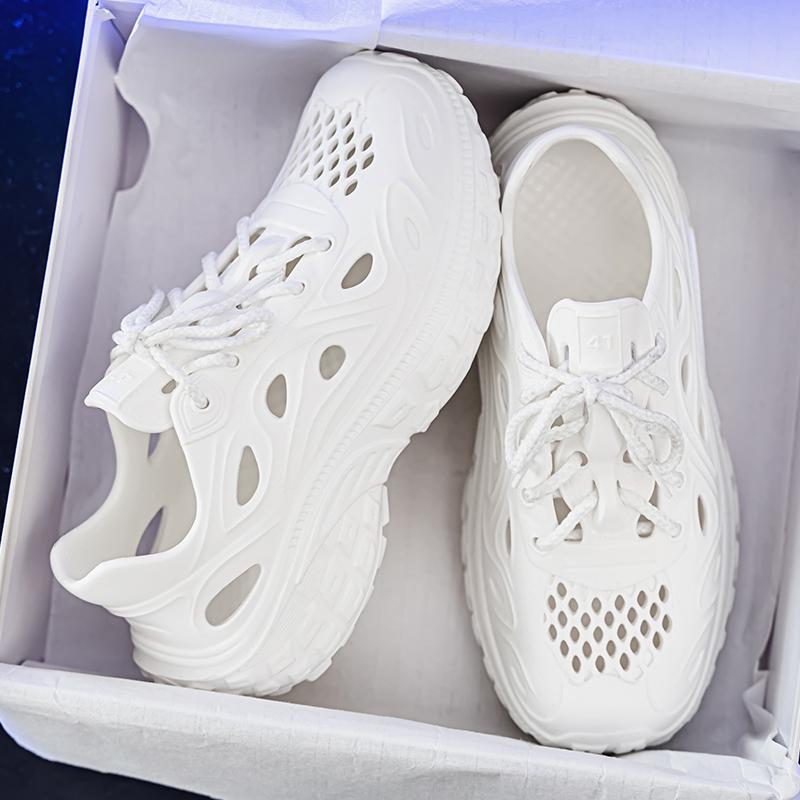 Fashion Summer Men Sandals Light EVA Men's Casual Shoes Hole Shoes Clogs Lovers Home Garden Outdoor Male Beach Flat Slippers Big Size