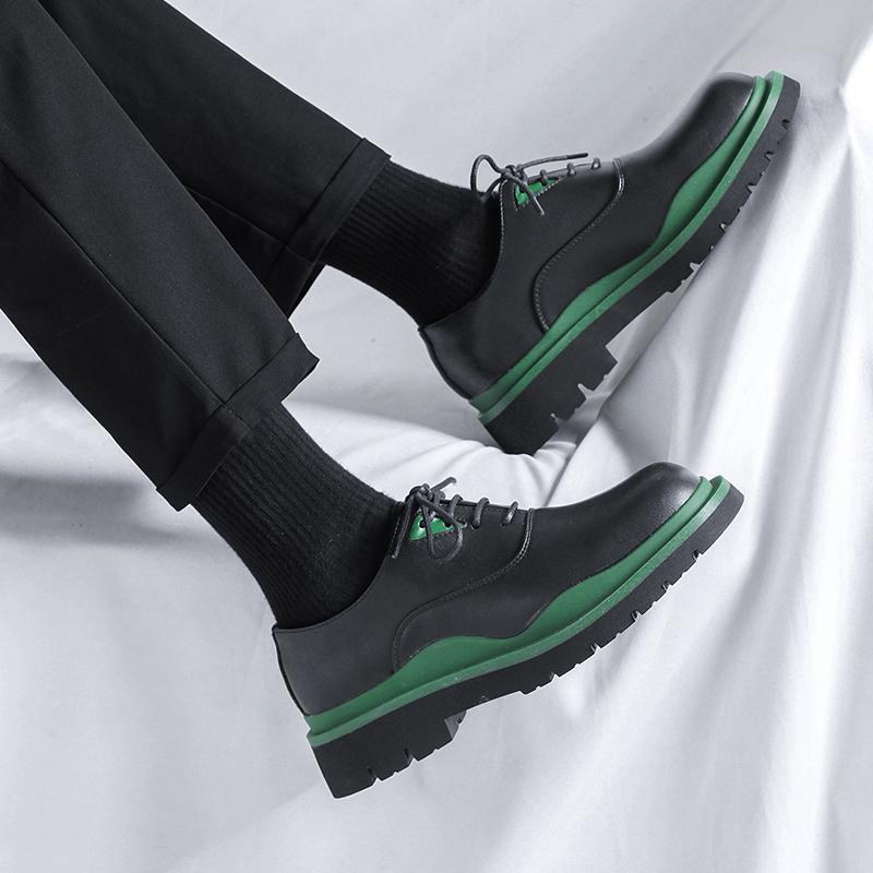 Британские туфли на платформе для мужчин Кожаные туфли Деловые туфли Универсальная повседневная износостойкая обувь Chaussure Homme