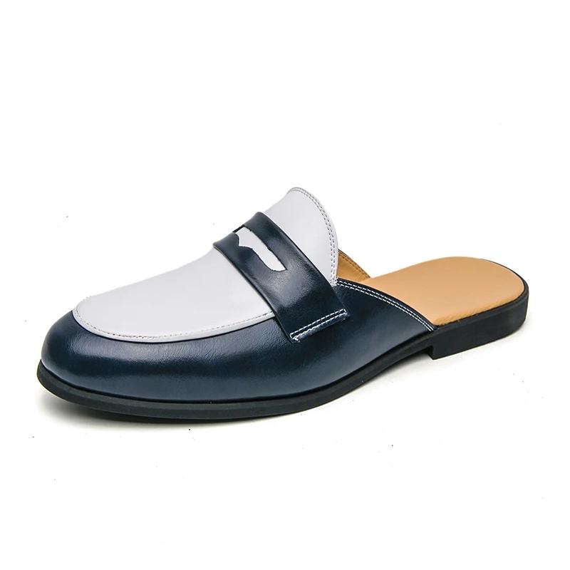 Модная мужская формальная обувь, тапочки, лакированная кожа, туфли для платья, роскошный бренд, деловой офис, свадебные мюли, обувь, мужская обувь, zapatillas