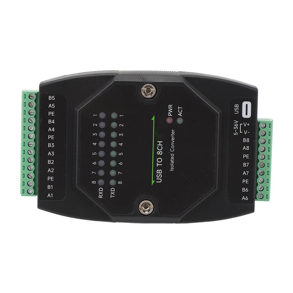 USB To RS485 Converter 1200bps To 921600bps Type C To 8 Channel Isolated RS485 Serial Port Adapter