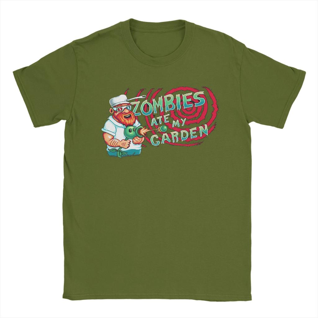 Plants Zombiess 2 T Shirts Unisexs Cotton Hipster TShirts Round Neck Tee Shirt Short Sleeve Clothing 6XL
