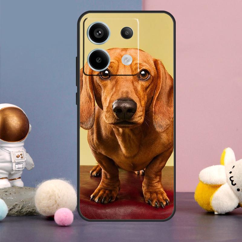 Чехол с собакой таксой для Xiaomi Redmi 13C 12 12C 9C 10C Redmi Note 11 12 13 Pro 9 10 10S 11S 12S Задняя крышка