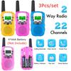 2PCS Children's Walkie Talkie Kids Mini Toys Handheld Transceiver 3KM Range UHF Radio Lanyard Interphone Talkie Walkie Baby Gift