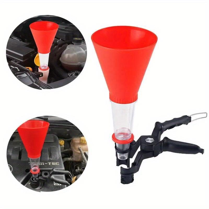 Universal Car Engine Oil Funnel Set Precision Clamp Leak-Proof PVC Versatile Tool for Hassle-Free Auto Filling Maintenance