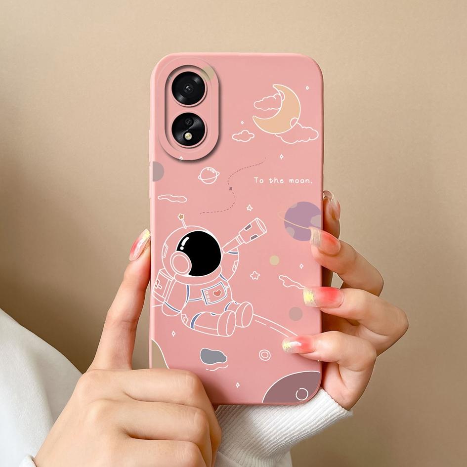 Case For OPPO A2 A38 A58 A78 A79 Realme 11 Pro Plus Cover Cute Pilot Liquid Silicone Shockproof Screen Protector Phone Bumper Matte For OPPO Shell