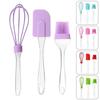 Baking 3-piece Kitchenware Set Silicone Oil Brush Large Split Spatula Oval Brush Transparent Handle Whisk