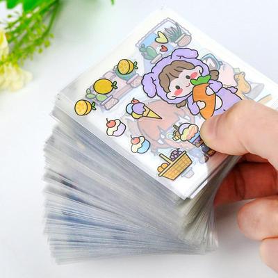 300 милых мультяшных наклеек с девочками – Водонепроницаемый, прозрачный набор для DIY-декорирования журнала