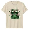 Raccoon St Patricks Day Clover Love TShirt Wildlife Novelty St Patricks Day