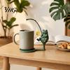 Funny Tea Steeping Gadget Fishing Friends Bag Holder, Cute Resin Teabag String Keeper, Whimsical Animal Accessories Decor, Fun Kitchen Counter