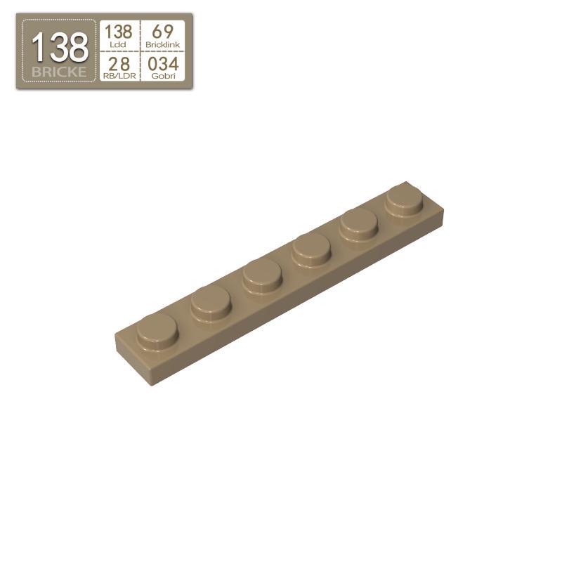 BRICKE 1x6 Thin Plate for Lego 3666 Compatibility – Loose MOC Building Blocks