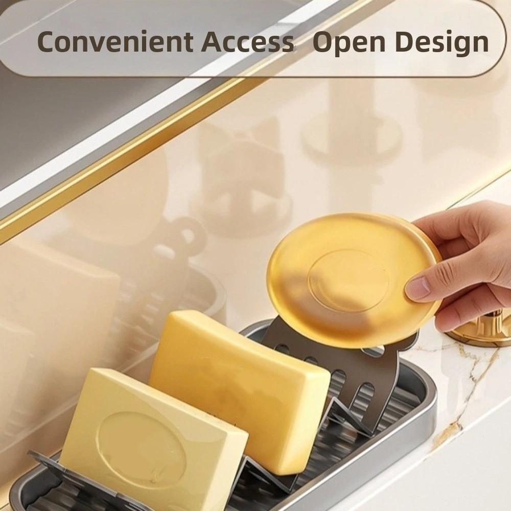 Detachable Self Draining Soap Tray Save Space Panda Soap Rack Soap Dish Laundry Room